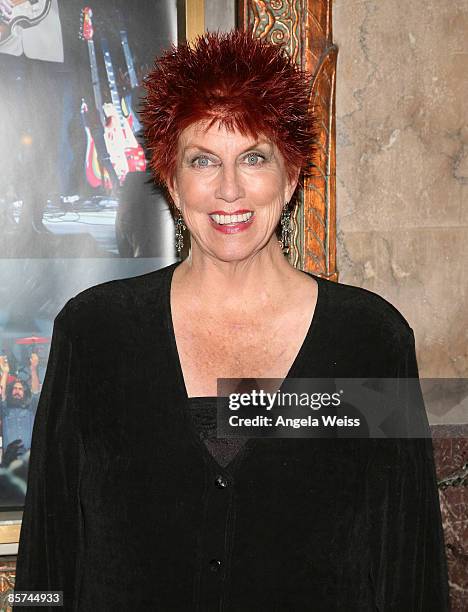 Actress Marcia Wallace arrives at the opening night for 'Rain: A Tribute to the Beatles' at the Pantages Theater on March 31, 2009 in Hollywood,...