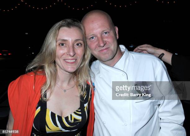Paint:Lab owner Melanie Cote and Top Chef's Stefan Richter attend Venice Magazine's grand opening party for Paint:Lab held on March 31, 2009 in Santa...