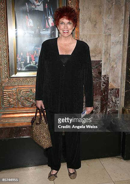 Actress Marcia Wallace arrives at the opening night for 'Rain: A Tribute to the Beatles' at the Pantages Theater on March 31, 2009 in Hollywood,...