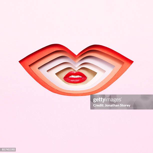 lips through cardboard cutout - want stock pictures, royalty-free photos & images