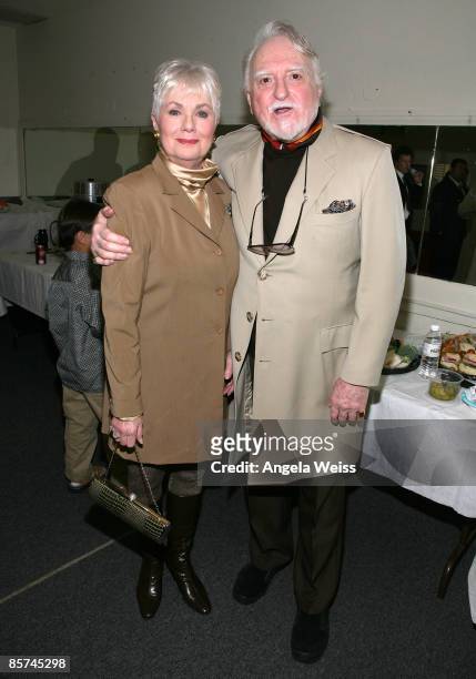 Actress Shirley Jones and actor Marty Ingels attend the opening night for 'Rain: A Tribute to the Beatles' at the Pantages Theater on March 31, 2009...