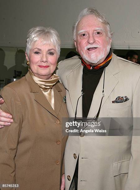 Actress Shirley Jones and actor Marty Ingels attend the opening night for 'Rain: A Tribute to the Beatles' at the Pantages Theater on March 31, 2009...