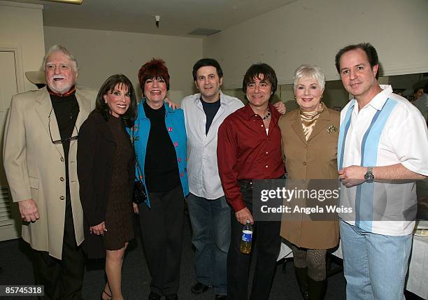 Marty Ingels, Kate Linder, Jo Anne Worley, Steve Landes, Ralph Castelli, Shirley Jones and Joey Curatolo attend the opening night for 'Rain: A...