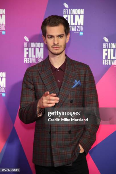 Andrew Garfield attends a photocall for "Breathe" during the 61st BFI London Film Festival on October 4, 2017 in London, England.