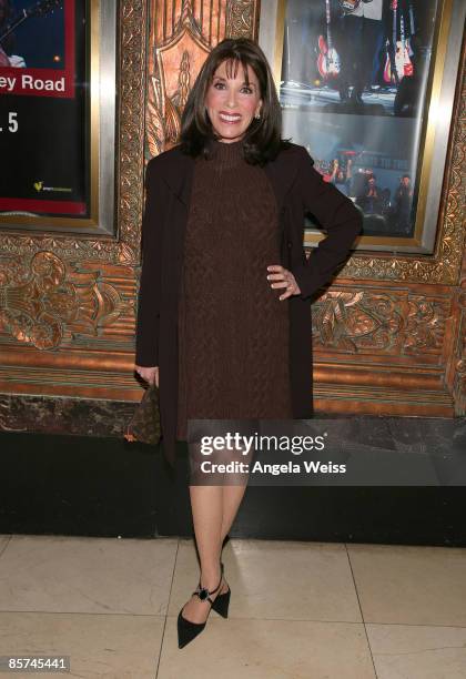 Actress Kate Linder arrives at the opening night for 'Rain: A Tribute to the Beatles' at the Pantages Theater on March 31, 2009 in Hollywood,...