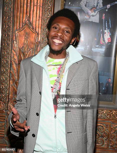 Actor Calvin Sykes arrives at the opening night for 'Rain: A Tribute to the Beatles' at the Pantages Theater on March 31, 2009 in Hollywood,...