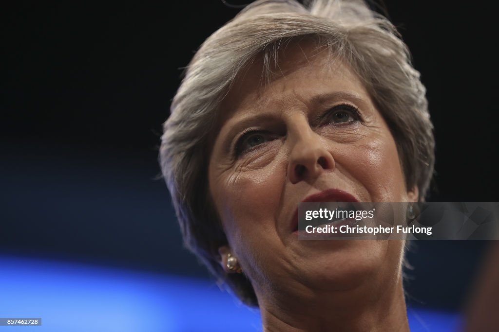 Conservative Leader Makes Her Keynote Speech To Party Conference