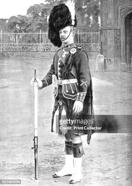 Colour-Sergeant, The Queen's Own Cameron Highlanders', circa 1880. Episode of the Anglo-Zulu Wars . From British Battles on Land and Sea, Vol. IV, by...
