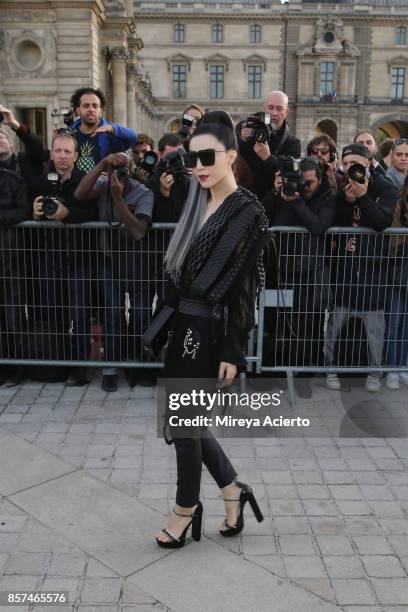 Actress Fan Bingbing attends the Louis Vuitton show as part of the Paris Fashion Week Womenswear Spring/Summer 2018 on October 3, 2017 in Paris,...