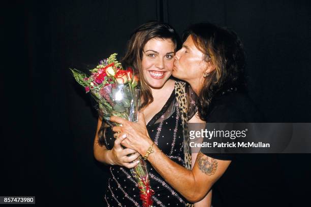 Mia Tyler, Steven Tyler Lane Bryant lingerie fashion show 'The Big Kiss' The Roxy, NYC August 4, 1998.
