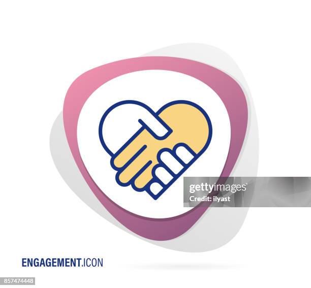 engagement icon - meet new friends stock illustrations