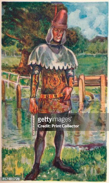 Man of the Time of Edward III', 1907. From English Costume, painted and described by Dion Clayton Calthrop. [Adam & Charles Black, London, 1907]....