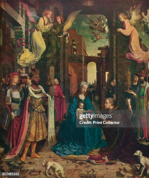 The Adoration of the Kings', circa 1510, . Painting held at The National Portrait Gallery, London. From Bibby's Annual 1912, [J. Bibby & Sons,...