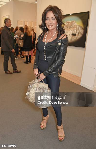 Nancy Dell'Olio attends the Frieze Art Fair 2017 VIP Preview in Regent's Park on October 4, 2017 in London, England.