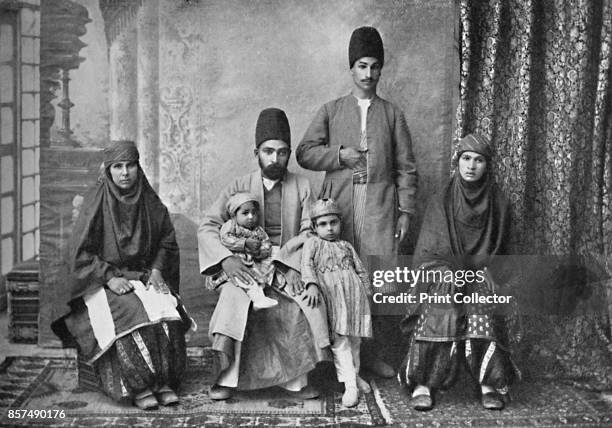 Persian Parsi family, 1902. From The Living Races of Mankind, Vol. I. [Hutchinson & Co, London, 1902]. Artist Unknown.