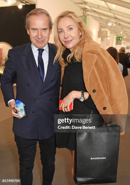 Simon de Pury and Michaela de Pury attend the Frieze Art Fair 2017 VIP Preview in Regent's Park on October 4, 2017 in London, England.