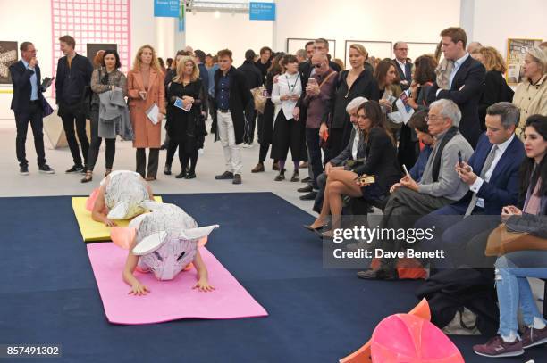 General view of the atmosphere at the Frieze Art Fair 2017 VIP Preview in Regent's Park on October 4, 2017 in London, England.