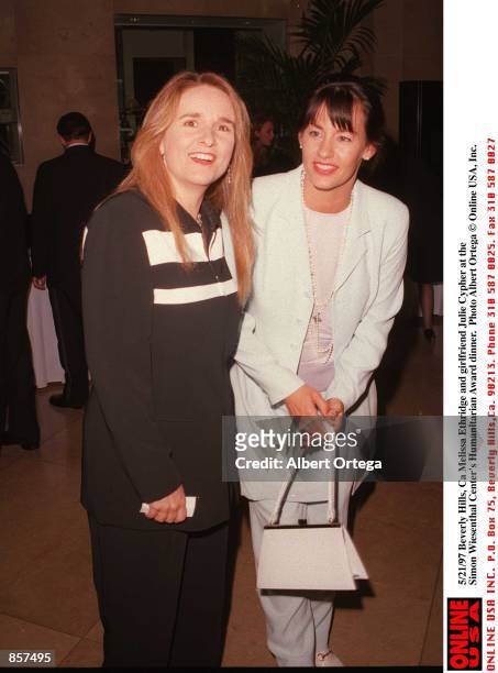 Beverly Hills, Ca Melissa Ethridge and girlfriend Julie Cypher at the Simon Wiesenthal Center's Humanitarian Award dinner.