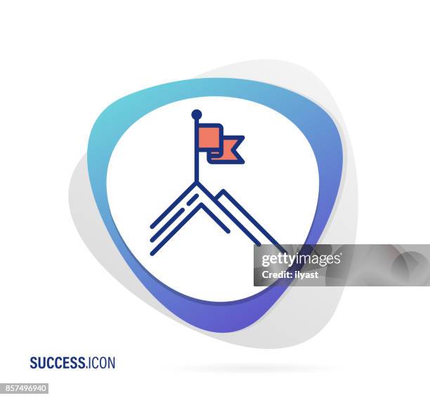 success icon - aiming higher stock illustrations