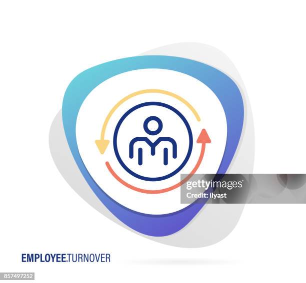 employee turnover icon - getting fired stock illustrations