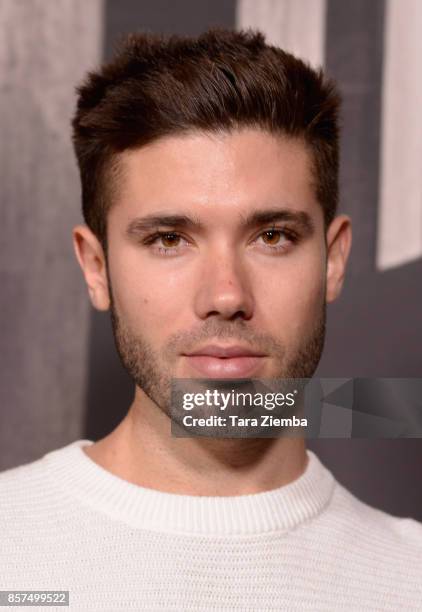 Actor Kristos Andrews attends the premiere of 'Architects Of Denial' at Taglyan Complex on October 3, 2017 in Los Angeles, California.