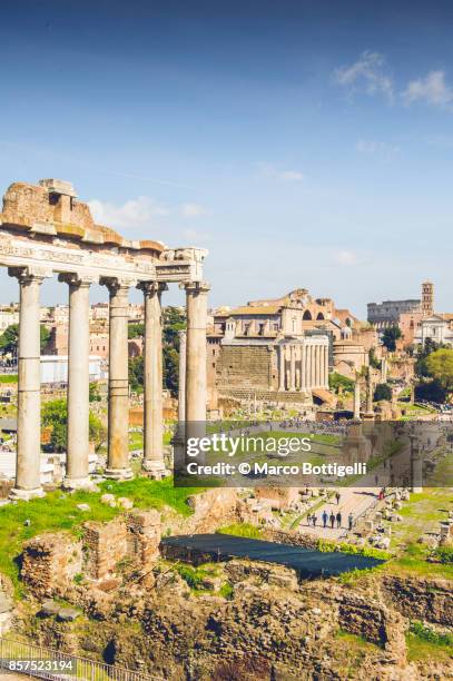 roman forum. rome, italy. - foro romano foto e immagini stock