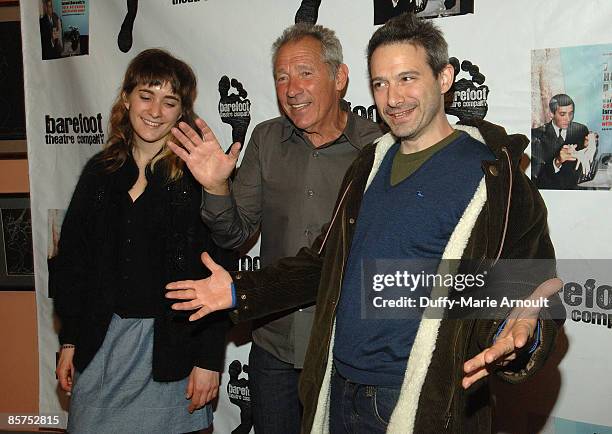 Hannah Horovitz, playwright Israel Horovitz and Musician Adam Horovitz of the Beastie Boys attend Israel Horovitz's 70th birthday celebration and...