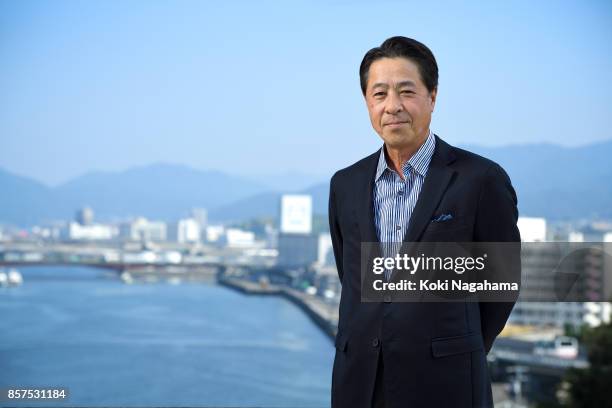 Masamichi Kogai, Representative Director,President and CEO Mazda Motor Corporation poses for a photograph at Hiroshima Mazda Head Office on September...