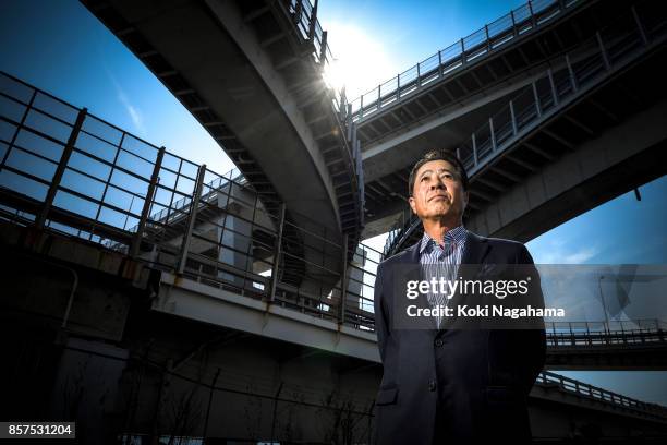 Masamichi Kogai, Representative Director,President and CEO Mazda Motor Corporation poses for a photograph at Hiroshima Mazda Head Office on September...