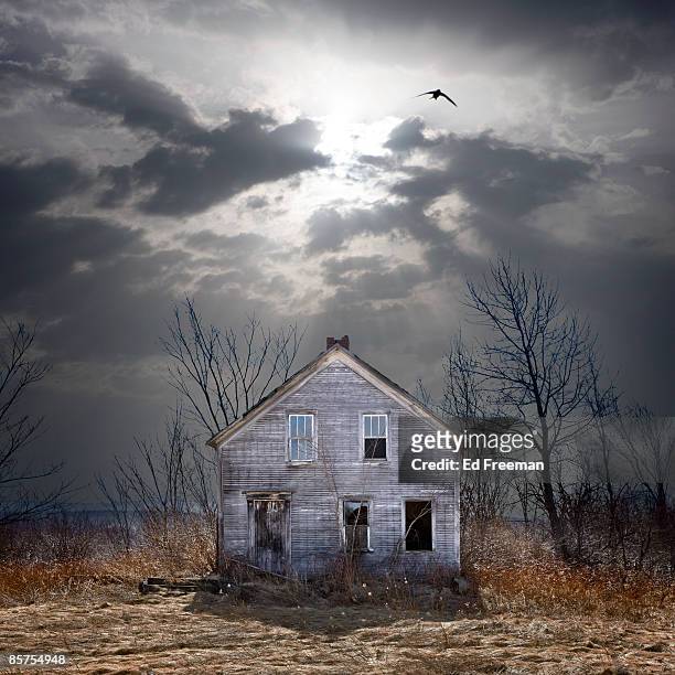 abandoned house - bad condition stock pictures, royalty-free photos & images