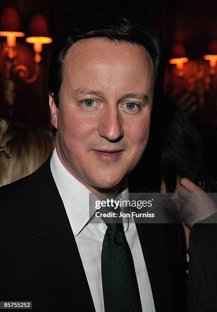 David Cameron MP attends the launch of Charlie Brooks' new novel "Citizen" at Tramp nightclub on April 1, 2009 in London, England.