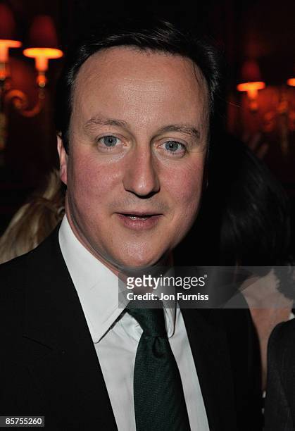 David Cameron MP attends the launch of Charlie Brooks' new novel "Citizen" at Tramp nightclub on April 1, 2009 in London, England.