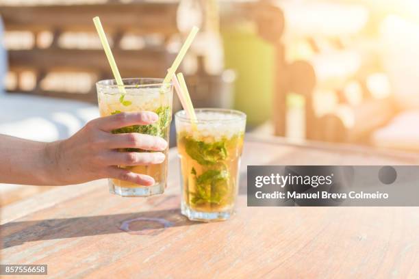 mojitos - patio table stock pictures, royalty-free photos & images