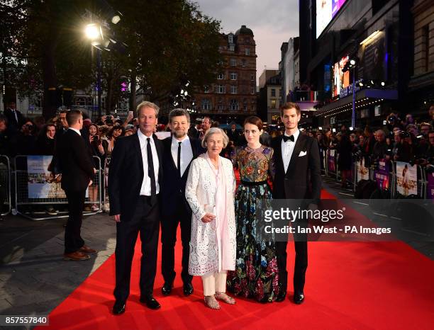 Jonathan Cavendish, Andy Serkis, Diana Cavendish, Claire Foy and Andrew Garfield arriving for the Opening Night Gala screening of Breathe held at...