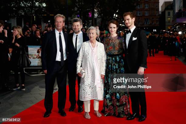 Producer Jonathan Cavendish, director Andy Serkis, Diana Cavendish, actors Claire Foy and Andrew Garfield attend the European Premiere of "Breathe"...