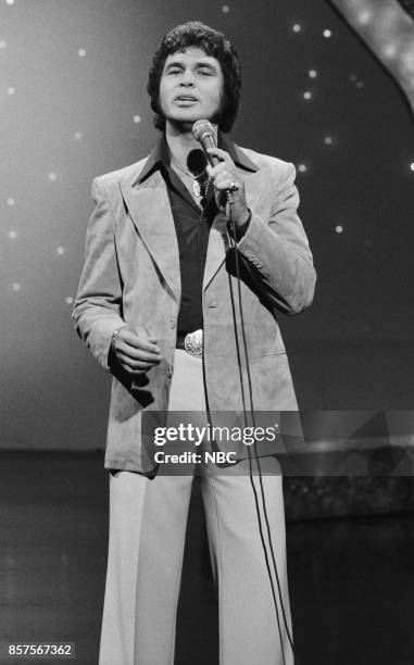 Pictured: Singer Engelbert Humperdinck performs on December 30, 1976 --