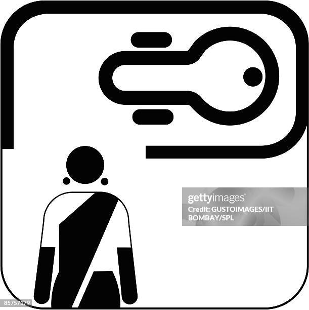 ilustraciones, imágenes clip art, dibujos animados e iconos de stock de female toilet symbol against white background - baño para mujeres