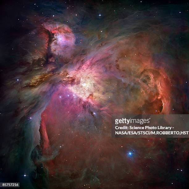orion nebula - hubble space telescope fotografías e imágenes de stock