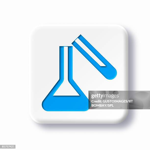 Machine Lab Symbol Laboratory Symbol Against White Background High-Res Vector Graphic ...
