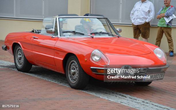 Alfa Romeo Spider in the '6th Ebreichsdorf-Classic' oldtimer rally at Markt Piesting on September 2, 2017 in Markt Piesting, Austria.