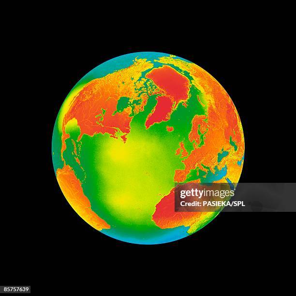 stockillustraties, clipart, cartoons en iconen met conceptual computer artwork of global warming - climate change