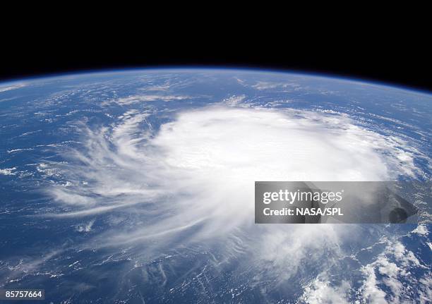 tropical storm in the caribbean, seen from the international space station - hurricane felix stock pictures, royalty-free photos & images