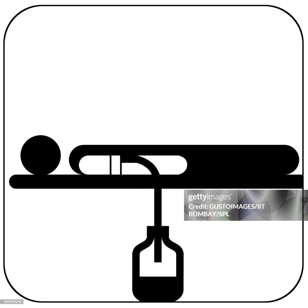 Blood donation symbol against white background