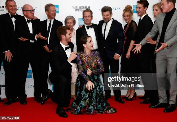 Actor Hugh Bonneville, screenwriter Bill Nicholson, producer Jonathan Cavendish, Diana Cavendish, actor Tom Hollander, director Andy Serkis, actors...