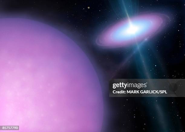 artwork of binary star system ss433, strong x-ray source - unknown number stock illustrations