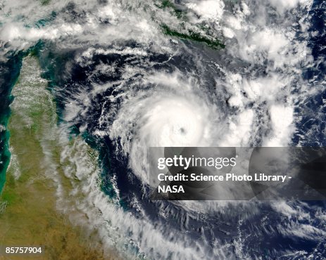 Terra satellite image of tropical cyclone Ingrid in Coral Sea Terra satellite image of tropical cyclone Ingrid in Coral Sea