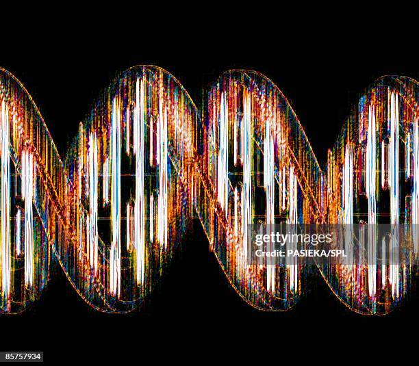 computer artwork of the molecular structure of a dna - helix stock illustrations