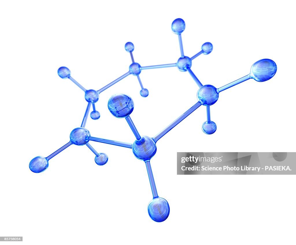 Molecular structure against white background