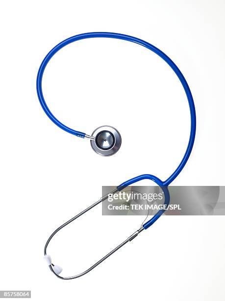 close-up of a stethoscope - stethoscope white background stock pictures, royalty-free photos & images