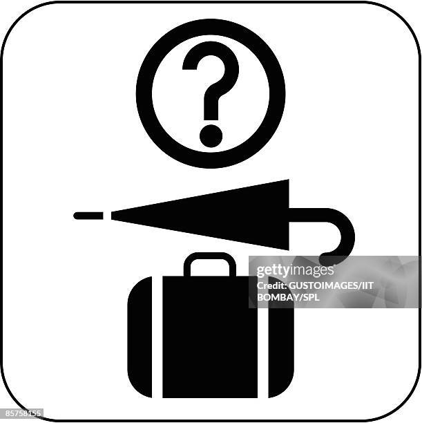 illustrations, cliparts, dessins animés et icônes de lost property symbol against white background - objets perdus